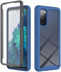 Samsung Galaxy S20 FE Hoesje Full Protect 360° Cover Hybride Blauw afbeelding
