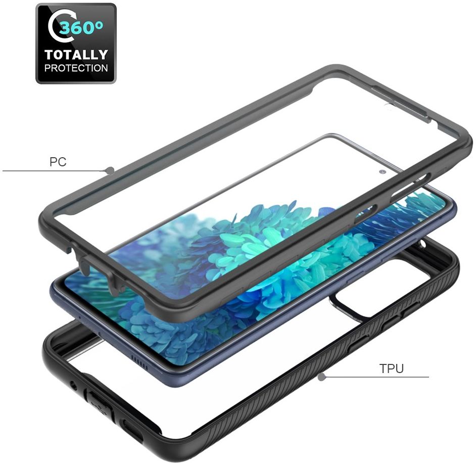 Samsung Galaxy S20 FE Hoesje Full Protect 360° Cover Hybride Blauw afbeelding 9