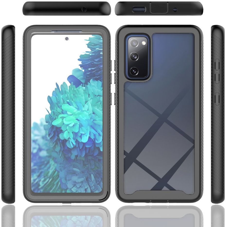 Samsung Galaxy S20 FE Hoesje Full Protect 360° Cover Hybride Blauw afbeelding 10