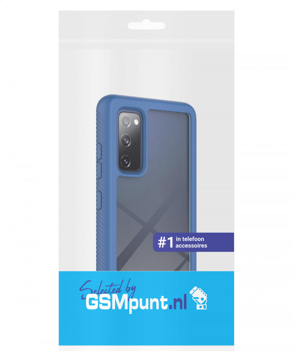 Samsung Galaxy S20 FE Hoesje Full Protect 360° Cover Hybride Blauw afbeelding 11