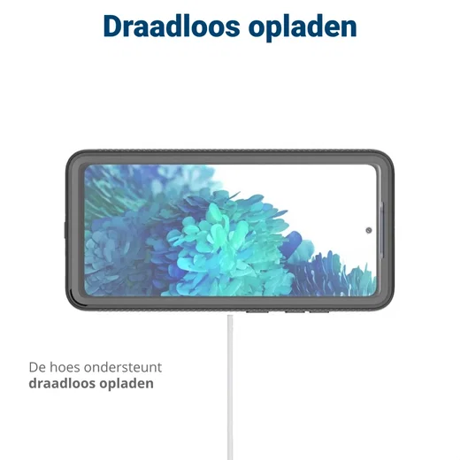 Samsung Galaxy S20 FE Hoesje Full Protect 360° Cover Hybride Blauw afbeelding 6