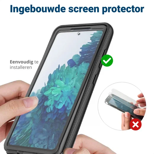 Samsung Galaxy S20 FE Hoesje Full Protect 360° Cover Hybride Blauw afbeelding 7