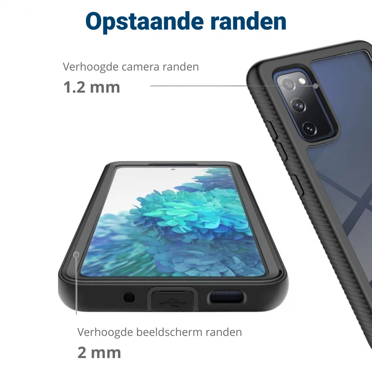 Samsung Galaxy S20 FE Hoesje Full Protect 360° Cover Hybride Blauw afbeelding 8