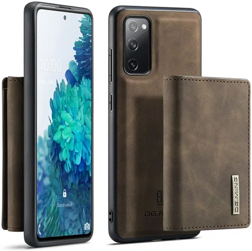 DG Ming Samsung Galaxy S20 FE Hoesje met Magnetische Kaarthouder Bruin afbeelding 4