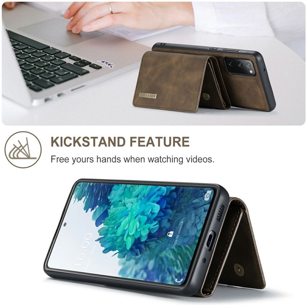 DG Ming Samsung Galaxy S20 FE Hoesje met Magnetische Kaarthouder Bruin afbeelding 10