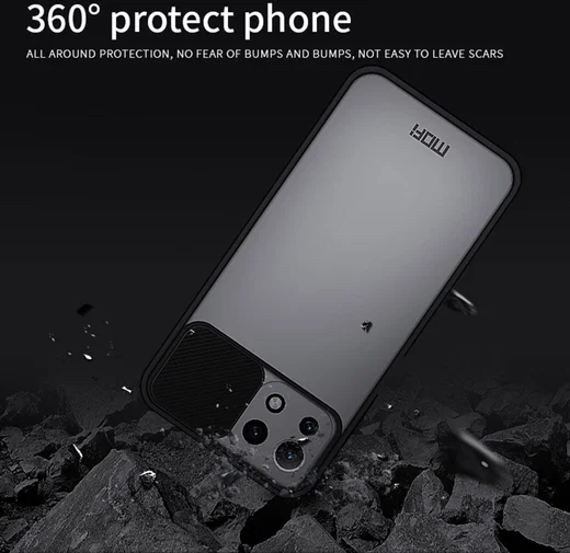 MOFI Xiaomi Mi 11 Lite 4G/5G (NE) Hoesje met Camera Slider Zwart afbeelding 7