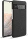 Google Pixel 6 Pro Hoesje Hard Plastic met Stoffen Afwerking Zwart afbeelding 1
