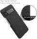 Google Pixel 6 Pro Hoesje Hard Plastic met Stoffen Afwerking Zwart afbeelding 2