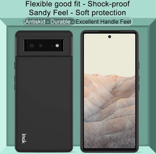 IMAK UC-3 Series Google Pixel 6 Hoesje Flexibel en Dun TPU Zwart afbeelding 8