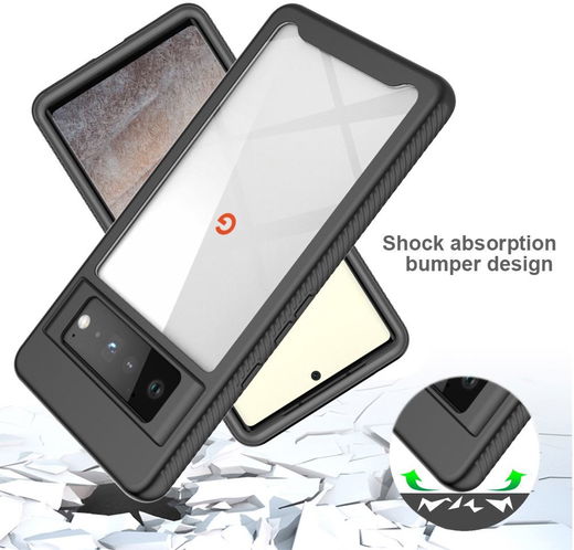 Google Pixel 6 Pro Hoesje Volledig Schokbestendig Cover Blauw afbeelding 2