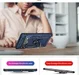 Google Pixel 6 Pro Hoesje Hybride met Kickstand Back Cover Blauw afbeelding 2