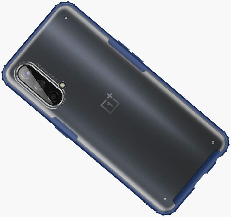 OnePlus CE 5G Hoesje Hybride Back Cover Matte Transparant Blauw afbeelding 6