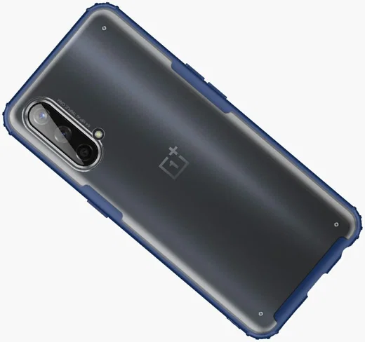 OnePlus CE 5G Hoesje Hybride Back Cover Matte Transparant Blauw afbeelding 6