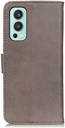 KHAZNEH OnePlus Nord 2 Hoesje Portemonnee Book Case Grijs afbeelding 5