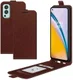 OnePlus Nord 2 5G Hoesje Verticale Flip Wallet Case Kunstleer Bruin afbeelding 7