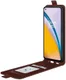 OnePlus Nord 2 5G Hoesje Verticale Flip Wallet Case Kunstleer Bruin afbeelding 1