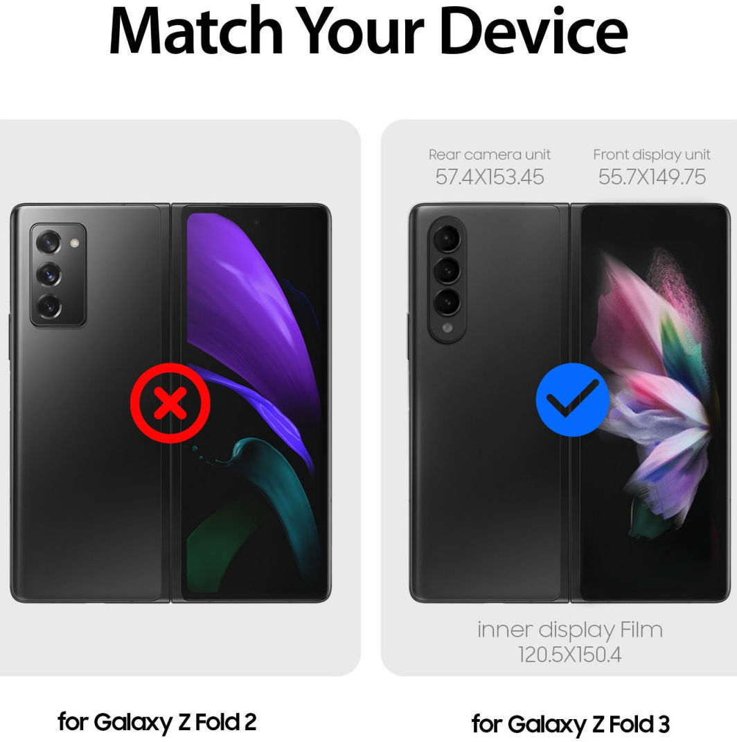 Whitestone Dome Glass Samsung Galaxy Z Fold 3 Screen Protector 2-Pack afbeelding 7