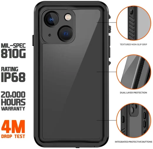 Eiger Avalanche Apple iPhone 13 Pro Waterdicht Hoesje Zwart afbeelding 7