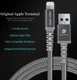 Dux Ducis X1 2.4A USB naar Apple Lightning Kabel MFi 1M Grijs afbeelding 3