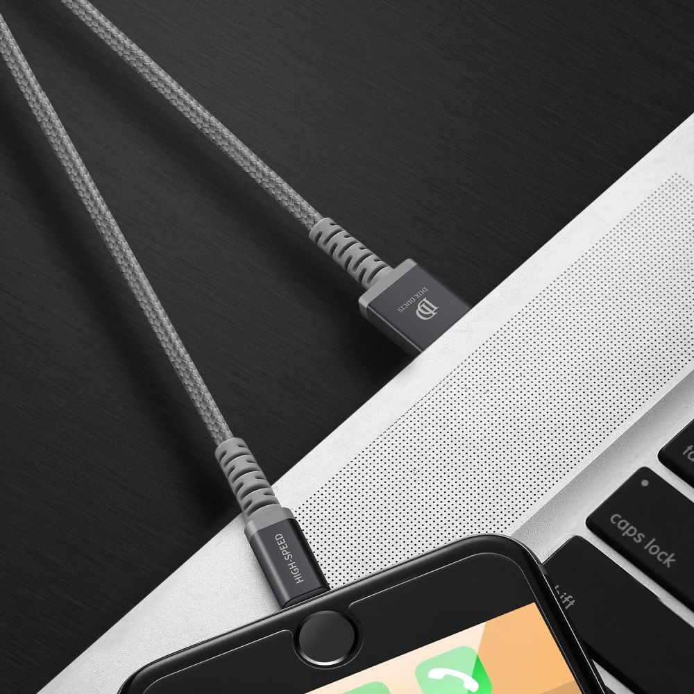 Dux Ducis X1 2.4A USB naar Apple Lightning Kabel MFi 1M Grijs afbeelding 9
