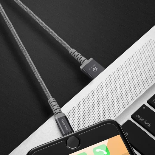 Dux Ducis X1 2.4A USB naar Apple Lightning Kabel MFi 1M Grijs afbeelding 9