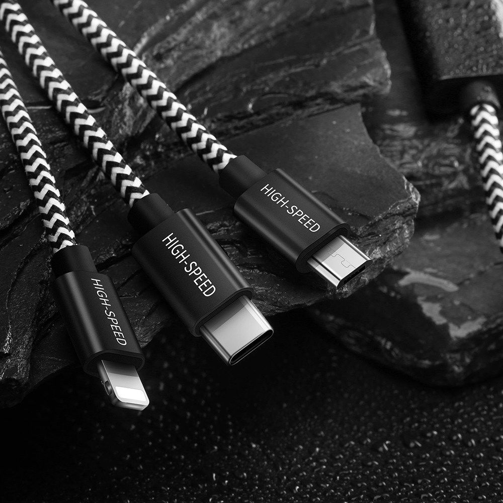 Dux Ducis 3-in-1 2.4A USB naar Lightning/USB-C/MicroUSB Kabel 1.2M afbeelding 17