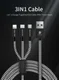 Dux Ducis 3-in-1 2.4A USB naar Lightning/USB-C/MicroUSB Kabel 1.2M afbeelding 4