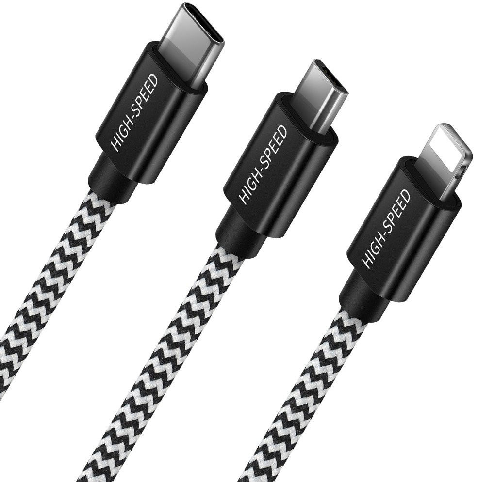 Dux Ducis 3-in-1 2.4A USB naar Lightning/USB-C/MicroUSB Kabel 1.2M afbeelding 16