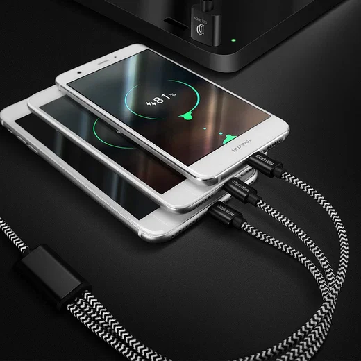 Dux Ducis 3-in-1 2.4A USB naar Lightning/USB-C/MicroUSB Kabel 1.2M afbeelding 15