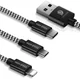 Dux Ducis 3-in-1 2.4A USB naar Lightning/USB-C/MicroUSB Kabel 1.2M afbeelding 2