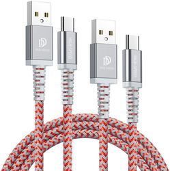 Dux Ducis K-II Pro 2A USB naar USB-C Kabel (2-Pack) 1M+2M Rood afbeelding