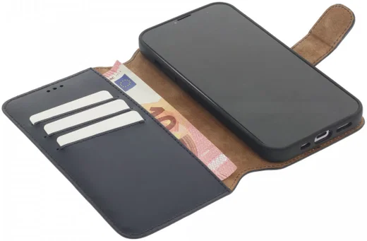 Minim 2-in-1 iPhone 13 Hoesje Book Case en Back Cover Blauw afbeelding 2