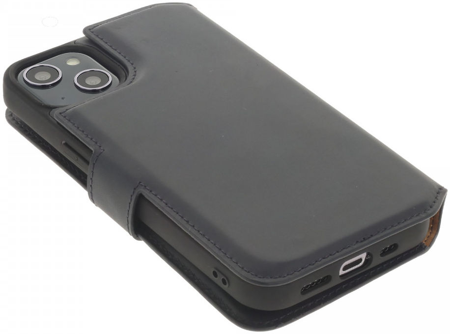 Minim 2-in-1 iPhone 13 Hoesje Book Case en Back Cover Blauw afbeelding 3