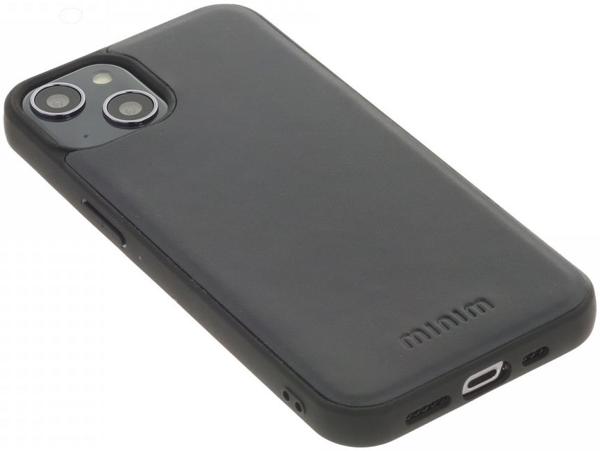 Minim 2-in-1 iPhone 13 Hoesje Book Case en Back Cover Blauw afbeelding 5