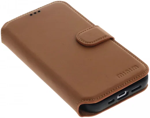 Minim 2-in-1 iPhone 13 Pro Hoesje Book Case en Back Cover Bruin afbeelding 4