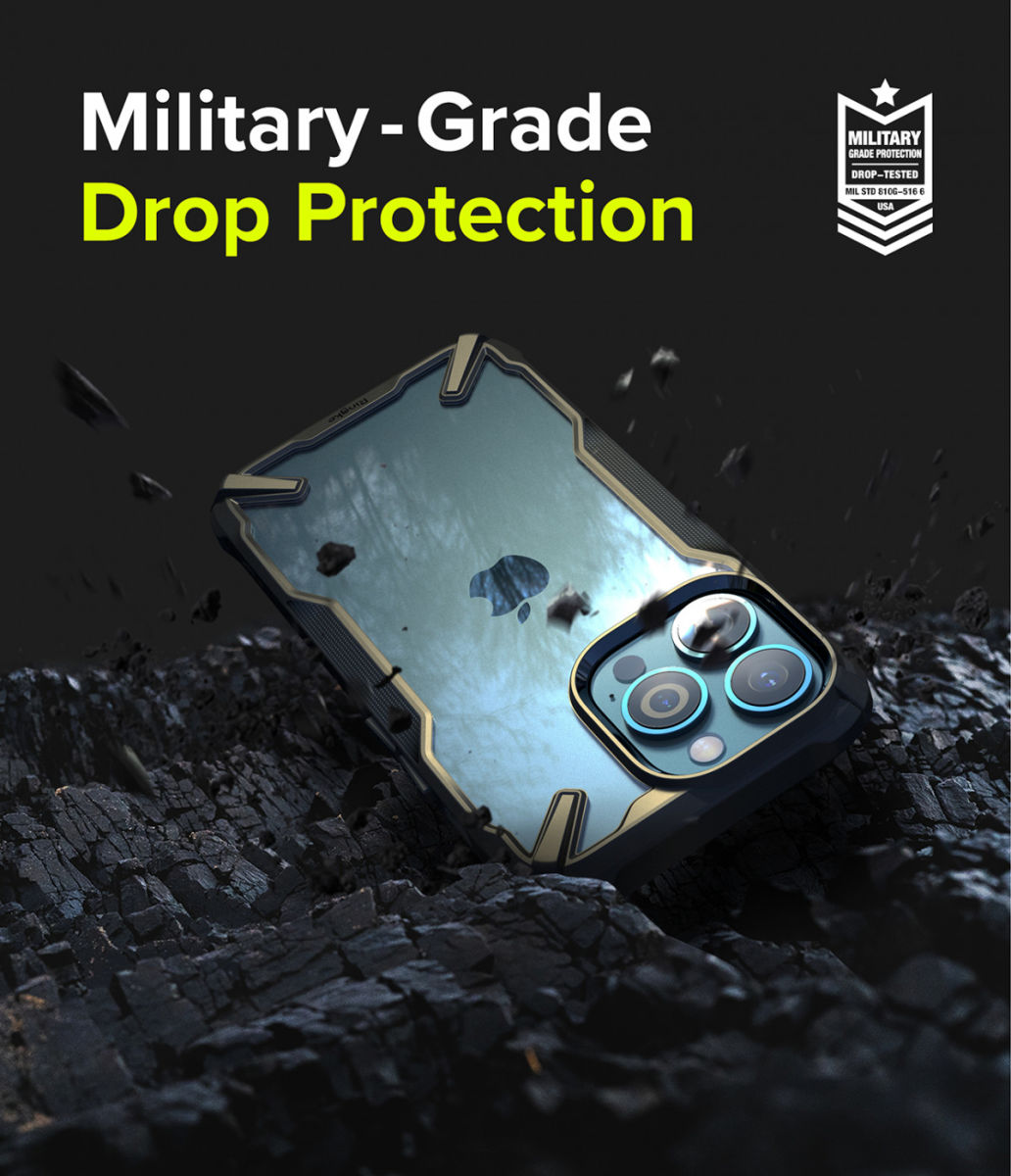 Ringke Fusion X Apple iPhone 13 Pro Max Hoesje Transparant Zwart afbeelding 4