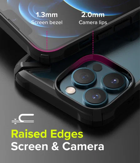 Ringke Fusion X Apple iPhone 13 Pro Max Hoesje Transparant Zwart afbeelding 5