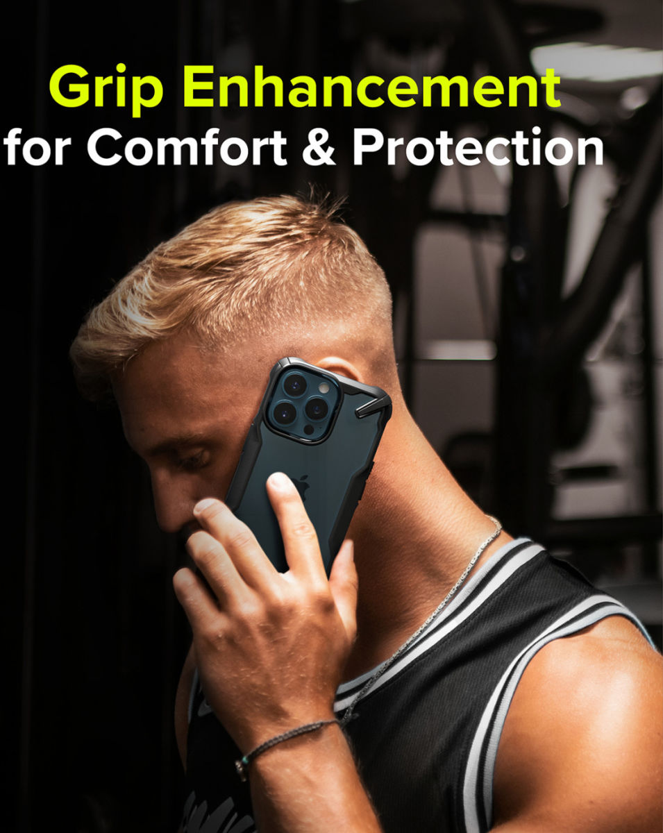 Ringke Fusion X Apple iPhone 13 Pro Max Hoesje Transparant Zwart afbeelding 7