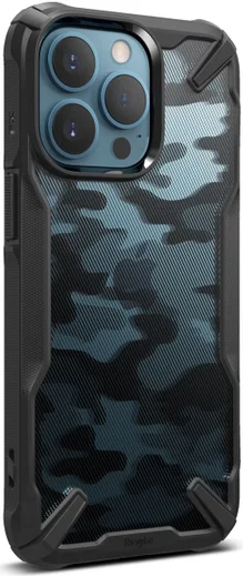 Ringke Fusion X Apple iPhone 13 Pro Max Hoesje Camo Zwart afbeelding 1