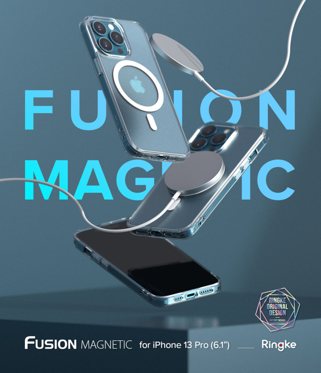 Ringke Fusion Apple iPhone 13 Pro Hoesje Magsafe Matte Transparant afbeelding 11
