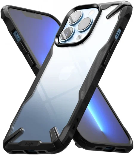 Ringke Fusion X Apple iPhone 13 Pro Hoesje Transparant Zwart afbeelding 3