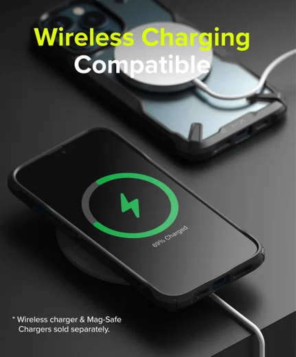 Ringke Fusion X Apple iPhone 13 Pro Hoesje Transparant Zwart afbeelding 8