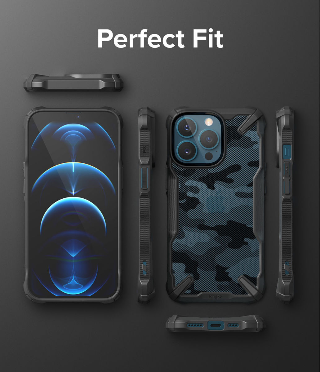 Ringke Fusion X Apple iPhone 13 Pro Hoesje Camo Zwart afbeelding 9