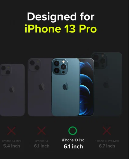 Ringke Fusion X Apple iPhone 13 Pro Hoesje Camo Zwart afbeelding 10