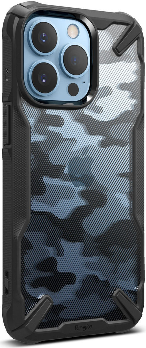 Ringke Fusion X Apple iPhone 13 Pro Hoesje Camo Zwart afbeelding 1