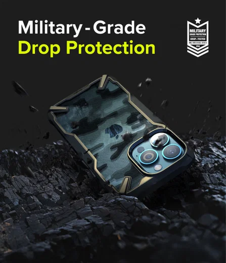 Ringke Fusion X Apple iPhone 13 Pro Hoesje Camo Zwart afbeelding 4