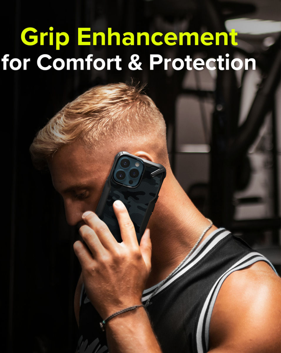 Ringke Fusion X Apple iPhone 13 Pro Hoesje Camo Zwart afbeelding 7