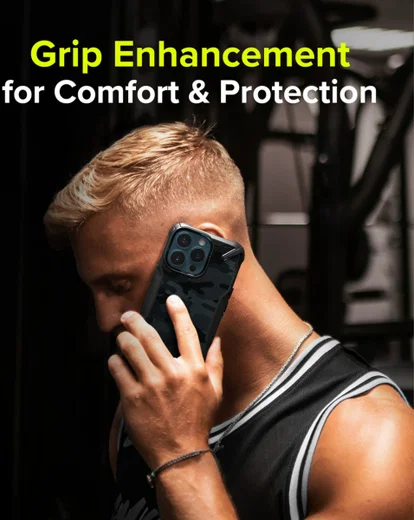Ringke Fusion X Apple iPhone 13 Pro Hoesje Camo Zwart afbeelding 7