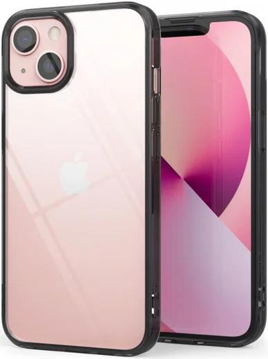 Ringke Fusion Apple iPhone 13 Hoesje Back Cover Transparant Zwart afbeelding 4