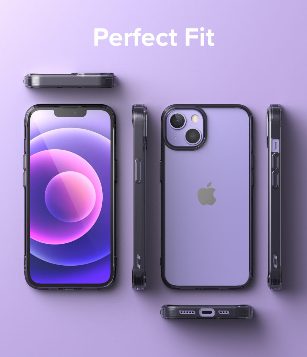 Ringke Fusion Apple iPhone 13 Hoesje Back Cover Transparant Zwart afbeelding 9